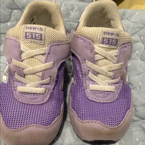 New Balance Kids Lavender and Cream 515 Sneakers